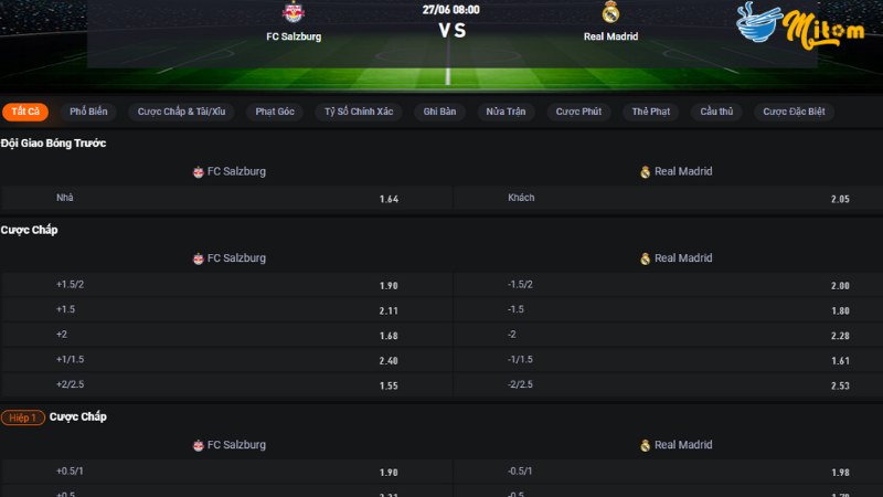 Salzburg vs Real Madrid