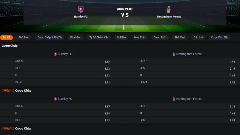 Burnley vs Nottingham