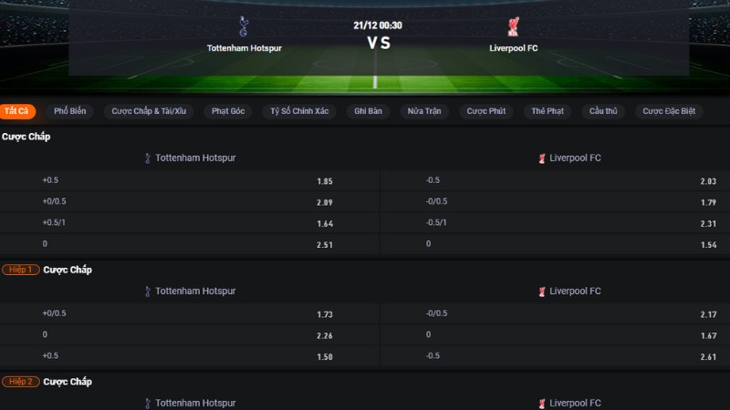 Tottenham vs Liverpool 